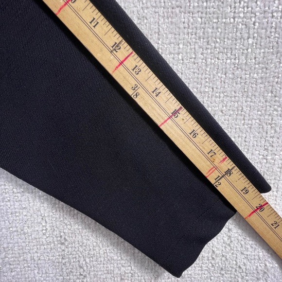 ZARA Black Shift Dress 3/4 Sleeve Crew Neck Back Zip Stretch USA L - Picture 6 of 10